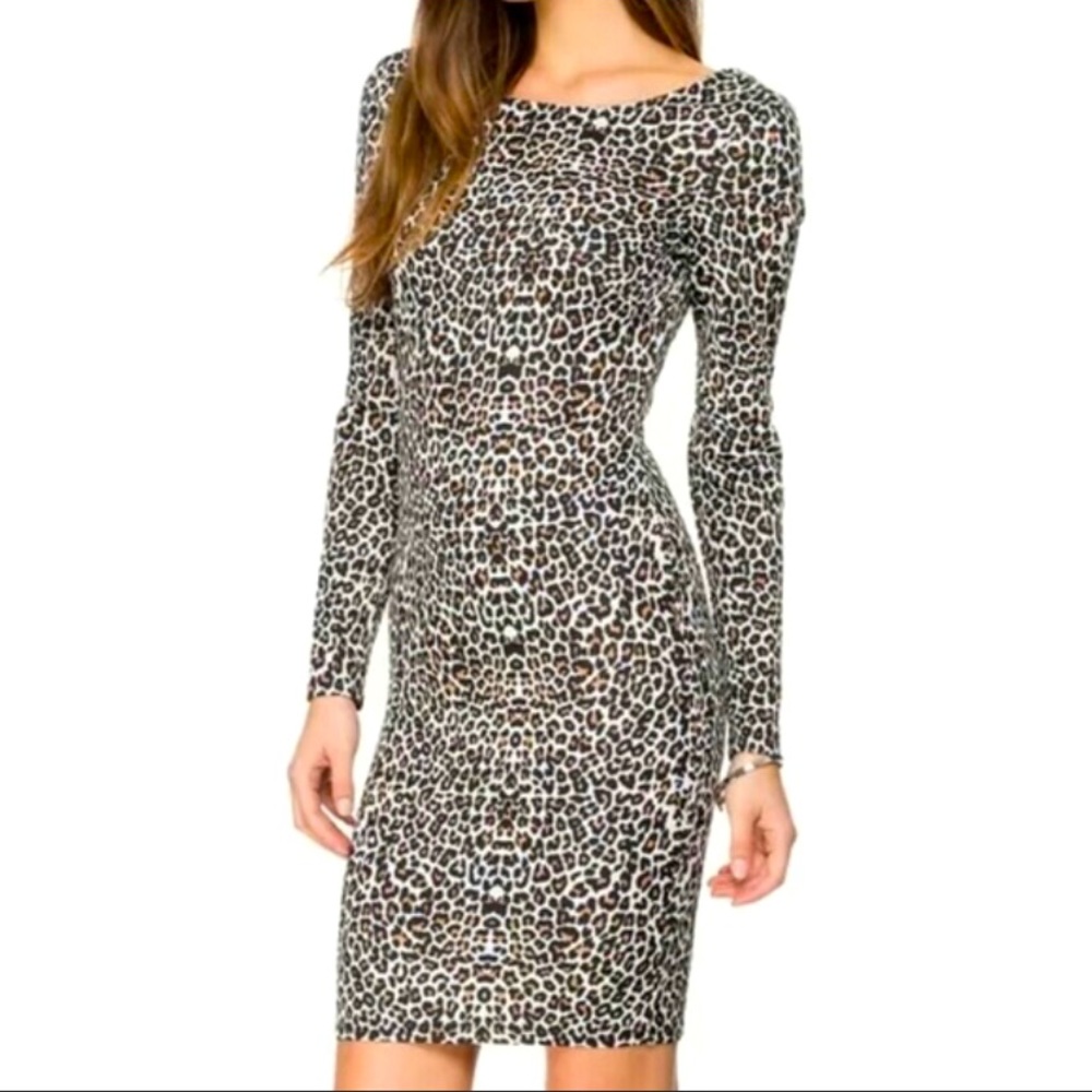 Kardashians Kollection Cheetah print fitted dress
